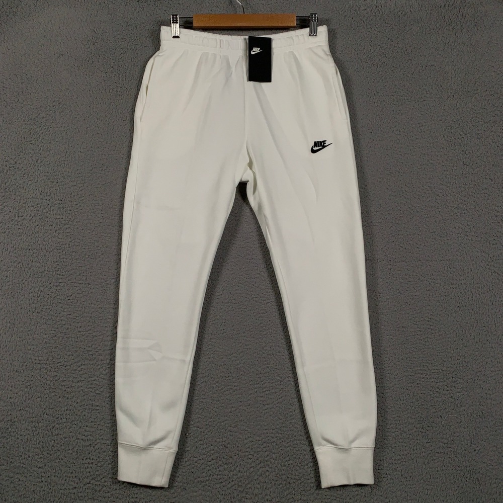 Nike Sportswear Club Fleece Jogger Men's Small S White Tapered Standard Fit Pant